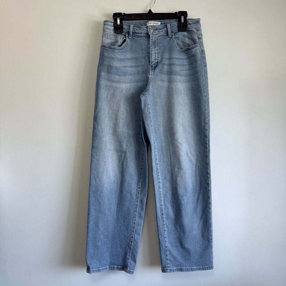 Wax Jean High Rise Wide Leg Baggy Jeans Light Wash 90s Y2K Size 11/30
